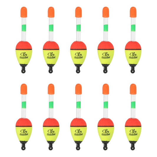 Fishing Bobbers, 10 Pack EVA Fishing Float for Saltwater Freshwater Fishing, Yellow