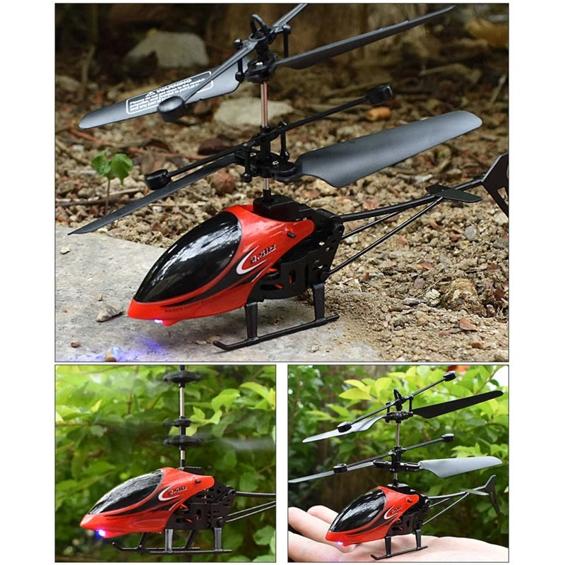 RC Helicopter Drone with Light Electric Flying Toy Radio Remote Control Aircraft Indoor Outdoor Game Model Gift Toy