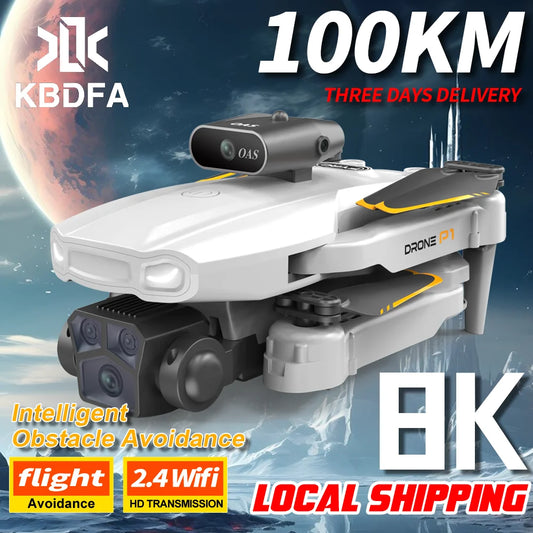 KBDFA P1 RC Drone Dual HD Camera FPV Foldable Quadcopter