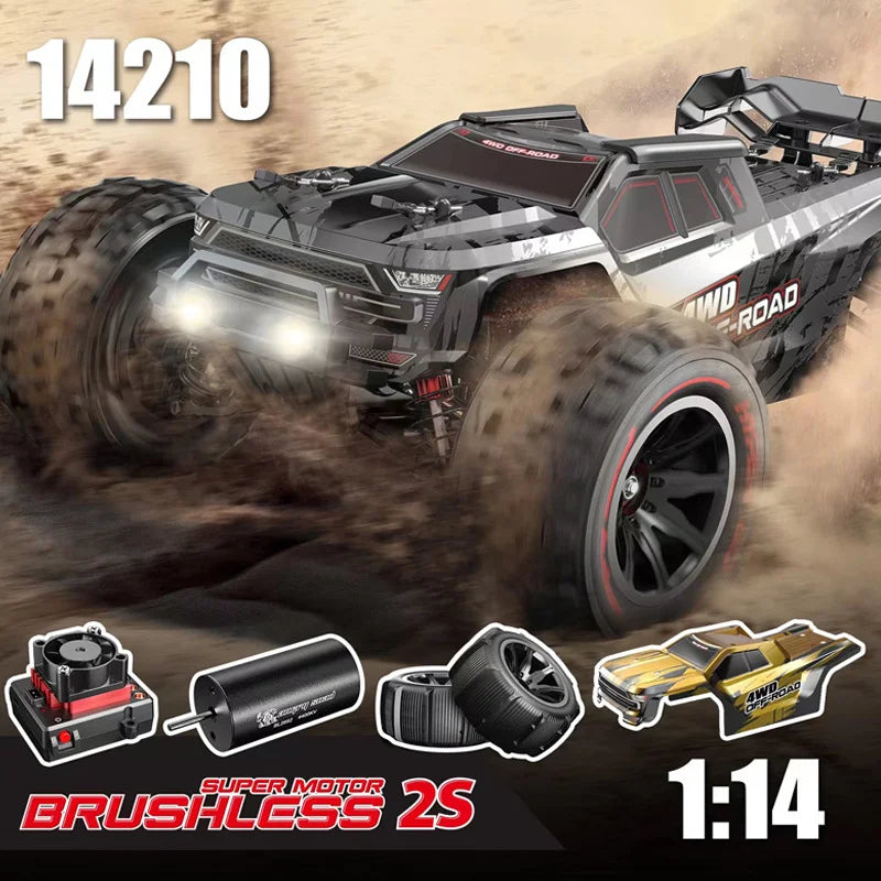 HYPER GO 75km/h MJX 14209 14210 V3.0 1/14 RC Car Brushless 2.4G Remote Control 4WD Off-road Racing RC Truck Electric Hobby Toy