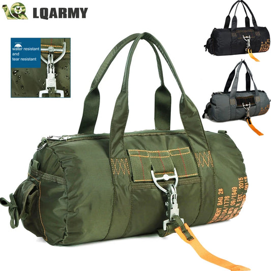 LQARMY Tactical Parachute Duffle Bag 1000D Nylon Crossbody
