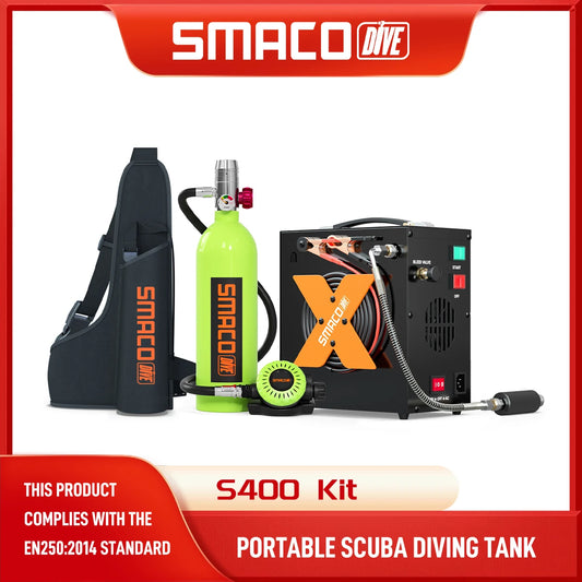 Smaco Scuba Tank 1L Mini Oxygen Cylinder Diving Gear
