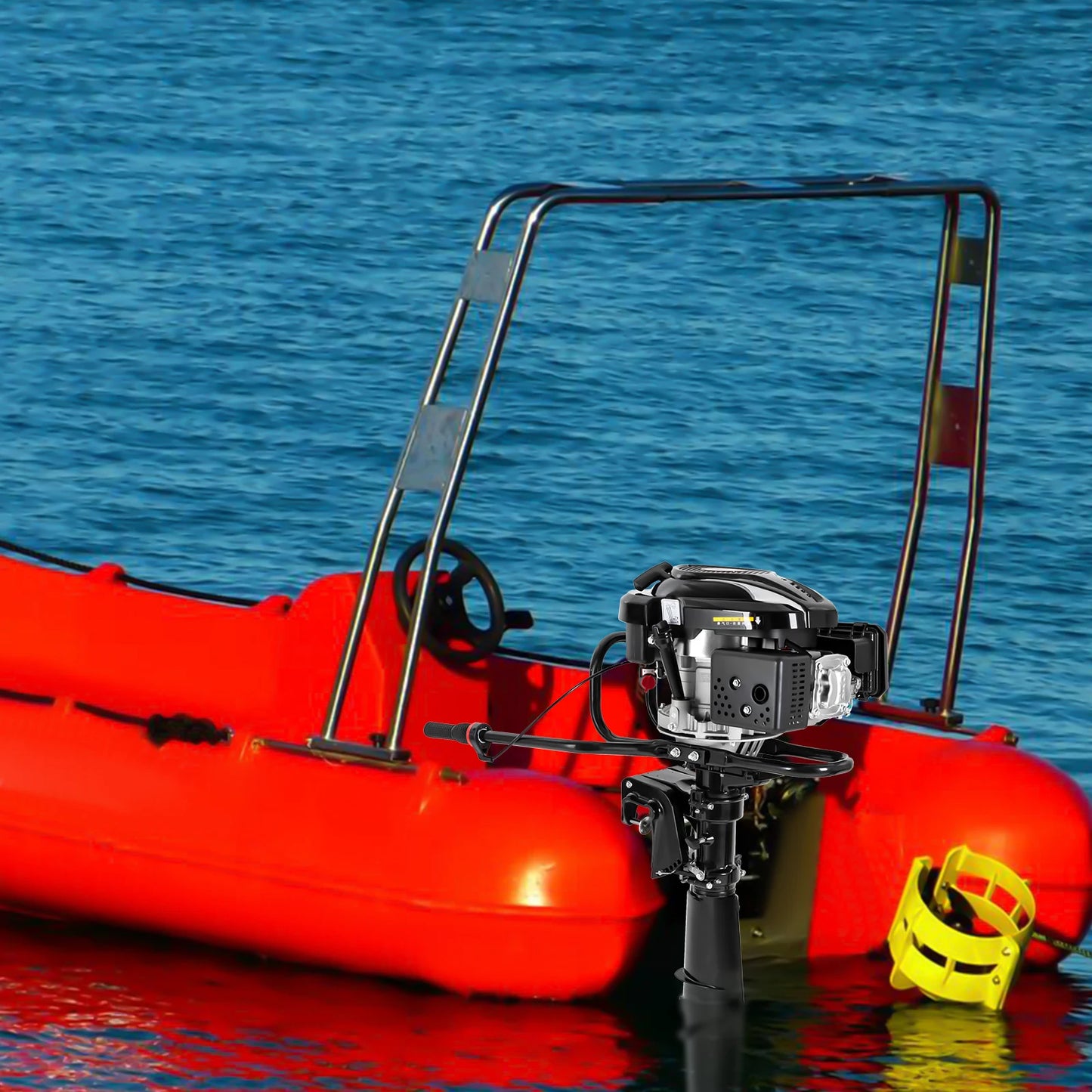 4 Stroke 7.5HP Outboard Motor For Inflatable Fishing Boat