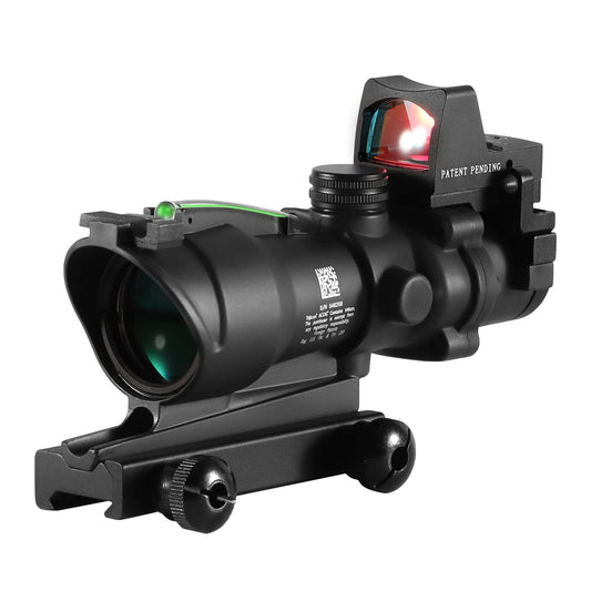 Adjustable 4x32 Red Dot 1x  4x Scope  Red Dot Tactical Scope 20mm Rail Scope for Glock Hunting