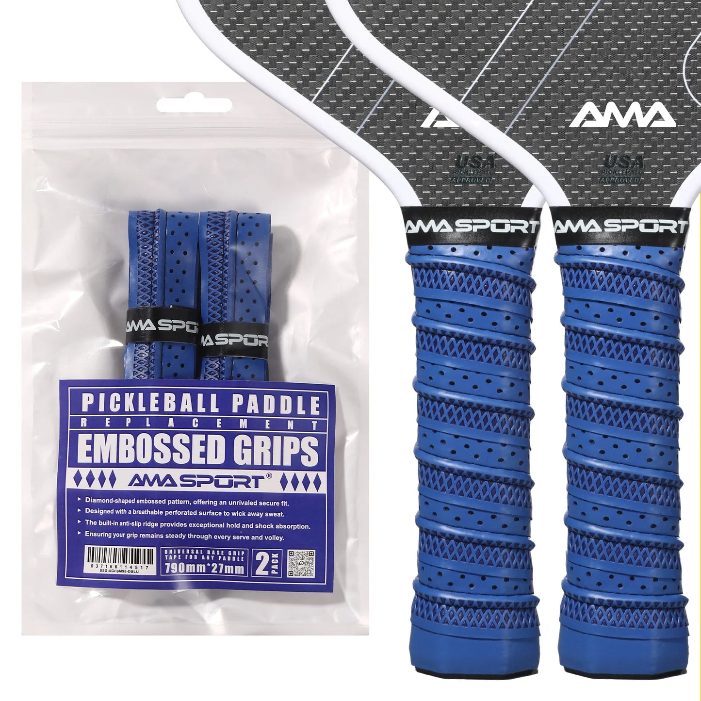 Non-Slip Pickleball Paddle Grip Tape,Moisture-Wicking Pickball Replacement Grip, Premium Pickleball Racket Replacement Grip Wrap