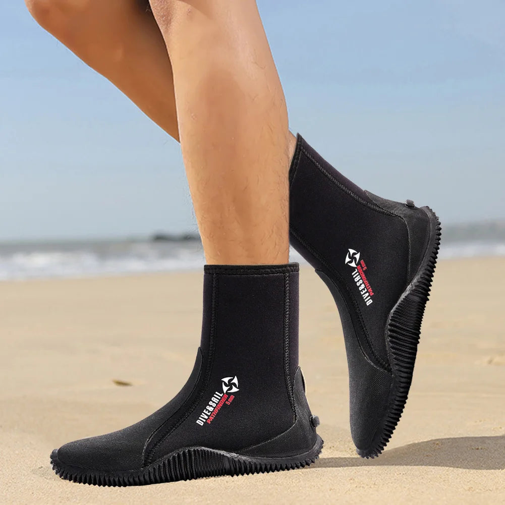 5mm Neoprene Diving Boots Wetsuit Boots Lightweight Surfing Diving Boots Diving Warm Patch Elasticity Surfing Boots Diving Tools