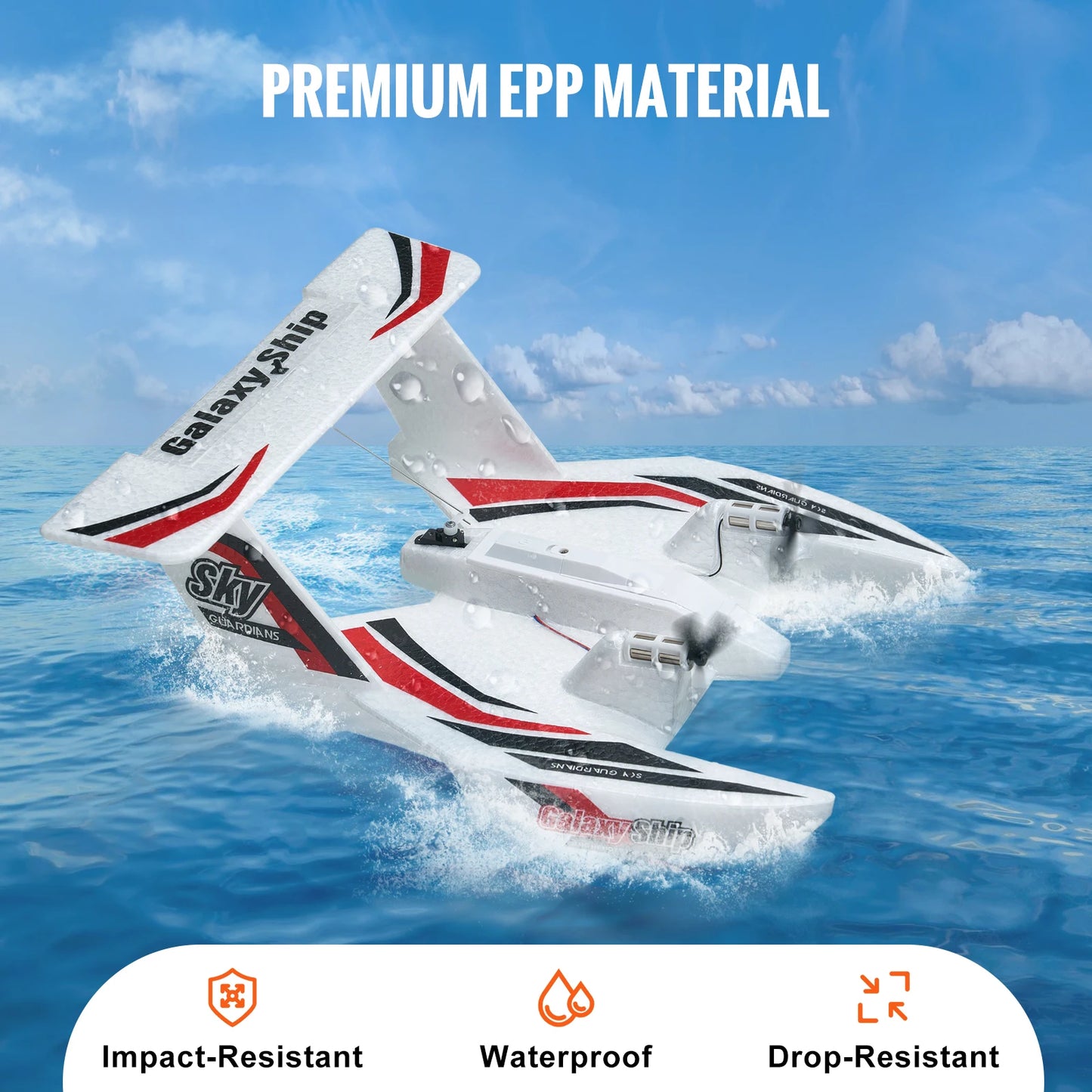 VEVOR EPP Foam RC Plane 2.4G 3CH Radio Control Glider
