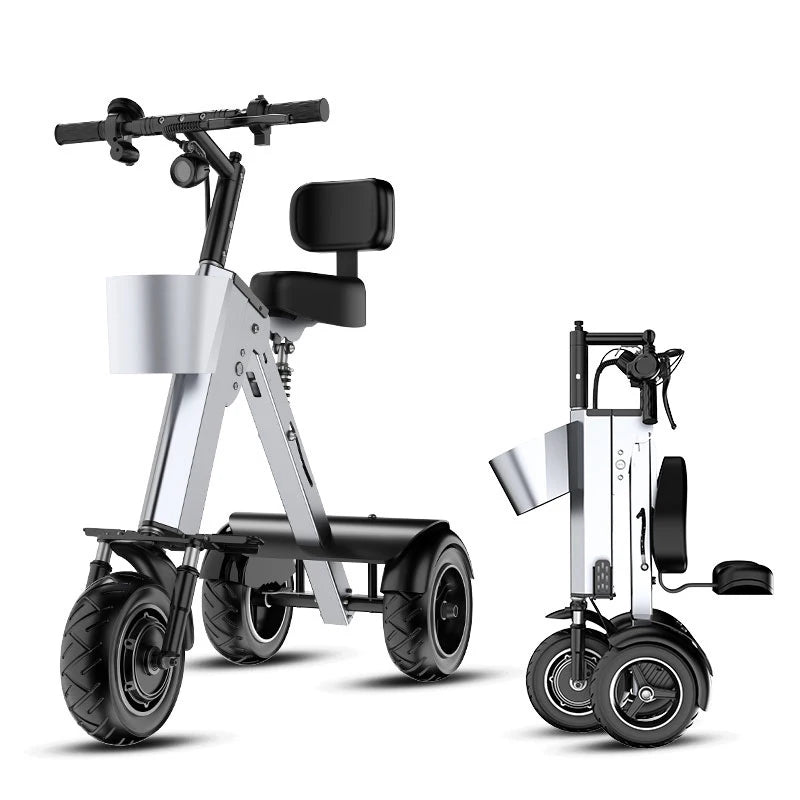 WILLJERDY Folding Tricycle Small And Portable Electric Tricycle For Adult Ultralight Mini Men's Electric Scooter