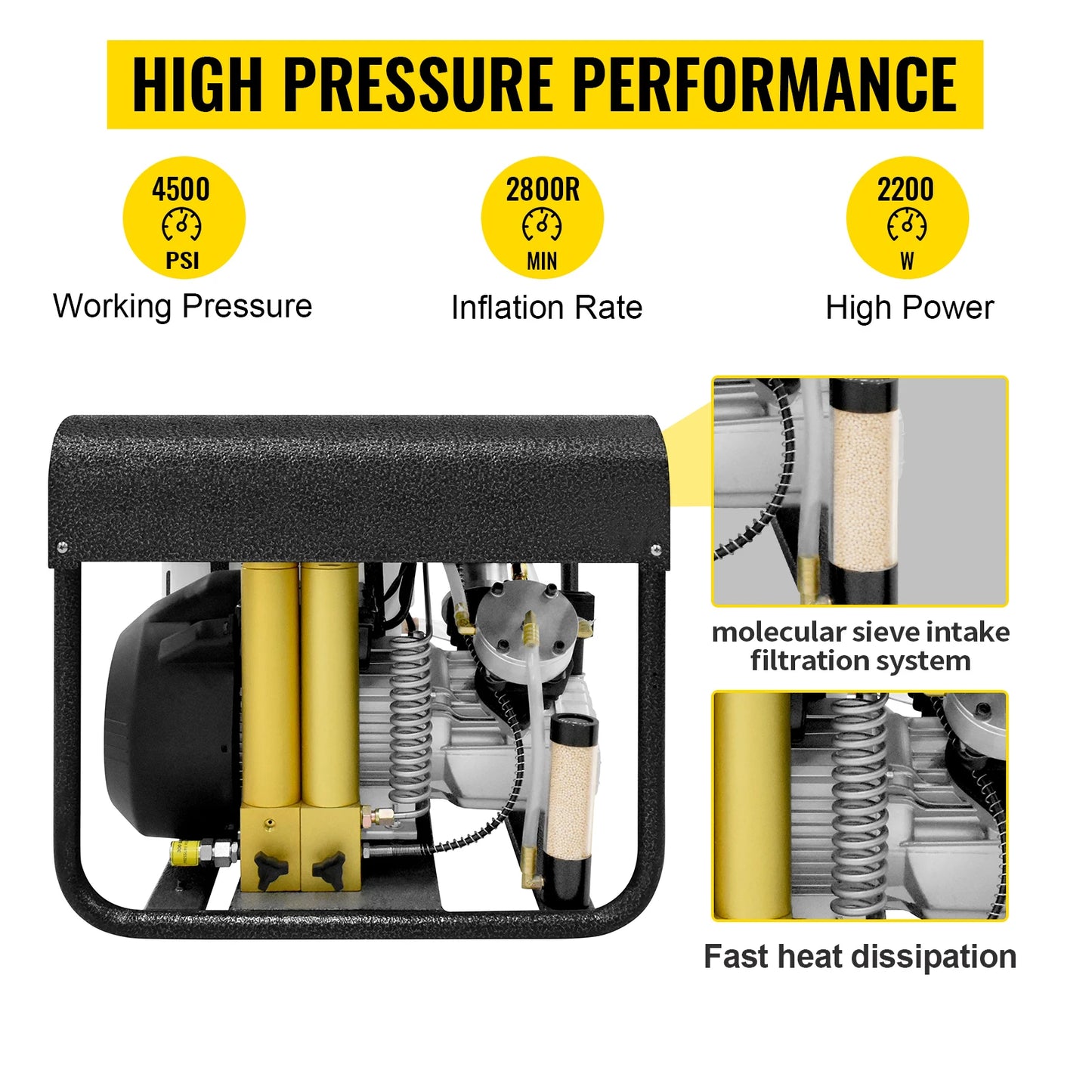 Tudiving Portable Scuba Tank Compressor Auto Stop Version