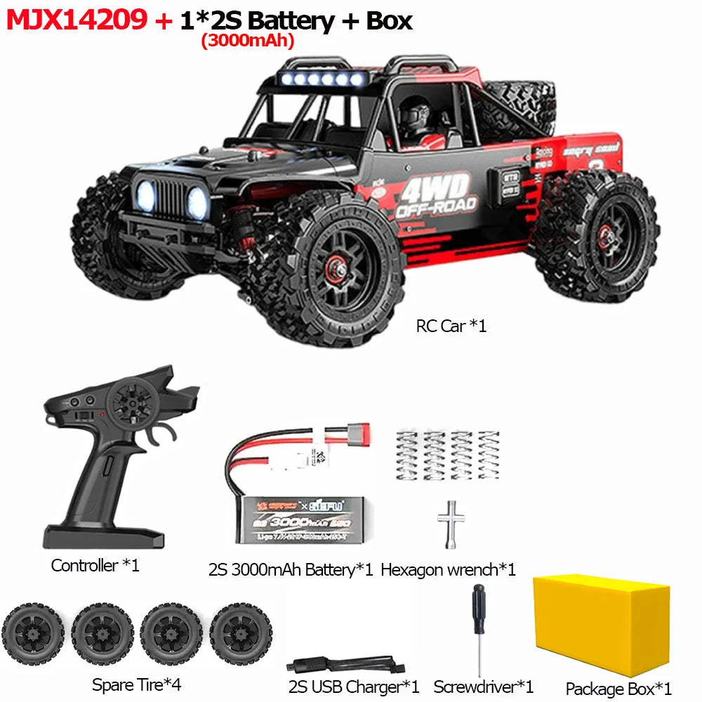 HYPER GO 75km/h MJX 14209 14210 V3.0 1/14 RC Car Brushless 2.4G Remote Control 4WD Off-road Racing RC Truck Electric Hobby Toy