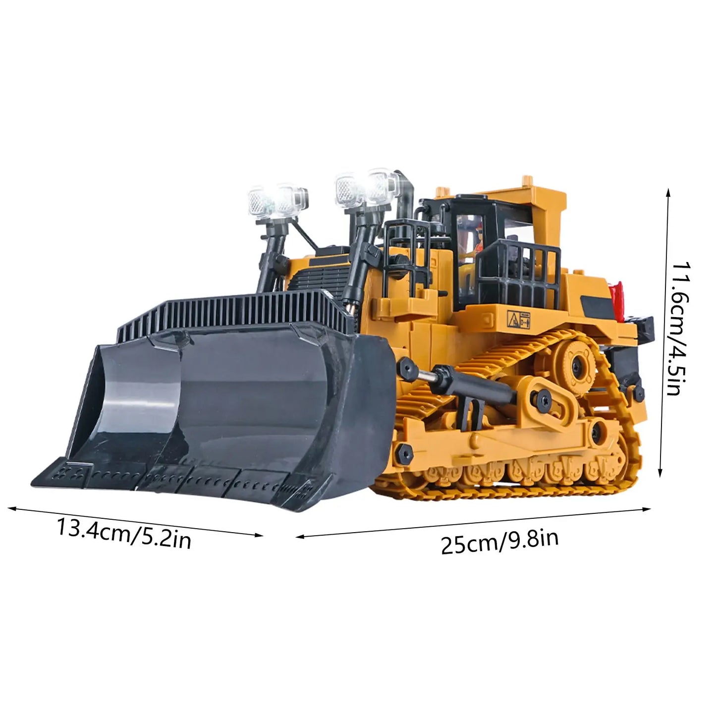 RC Excavator 1/20 2.4GHz 11CH RC Construction Truck Engineering Vehicles Educational Toys for Kids with Light Music