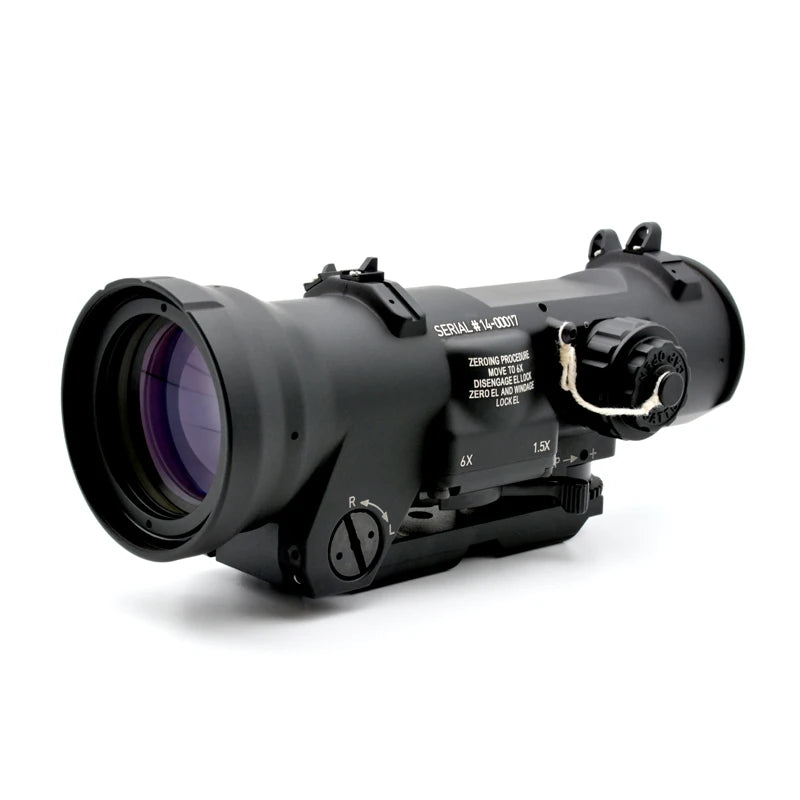 US Delivery, DR 1.5-6X RifleScope Fixed Dual Field of View Red Reticle Illumination Scope Sight with Full Markings Hunting