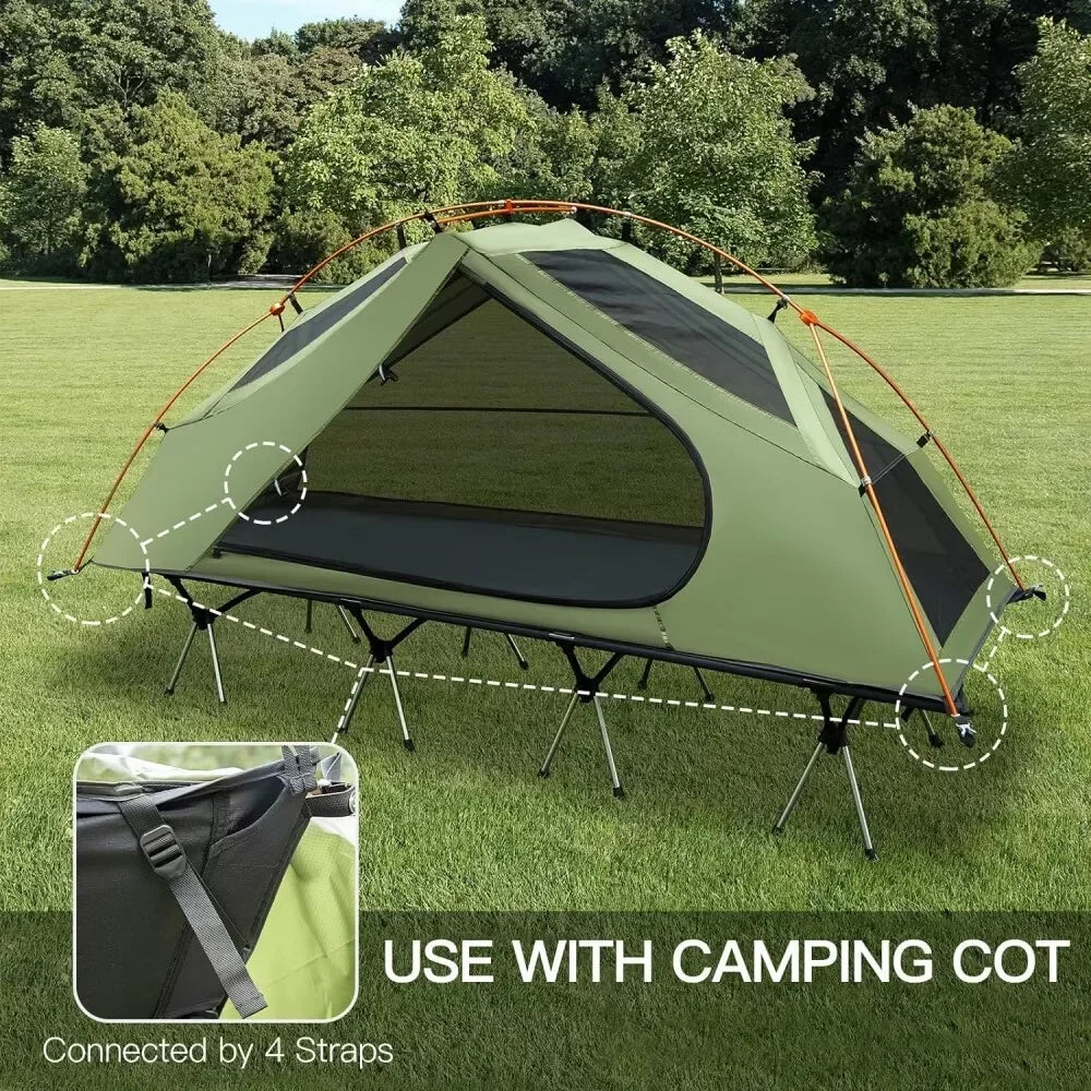 Night Cat Camping Cot Tent Waterproof 1 Person Off Ground