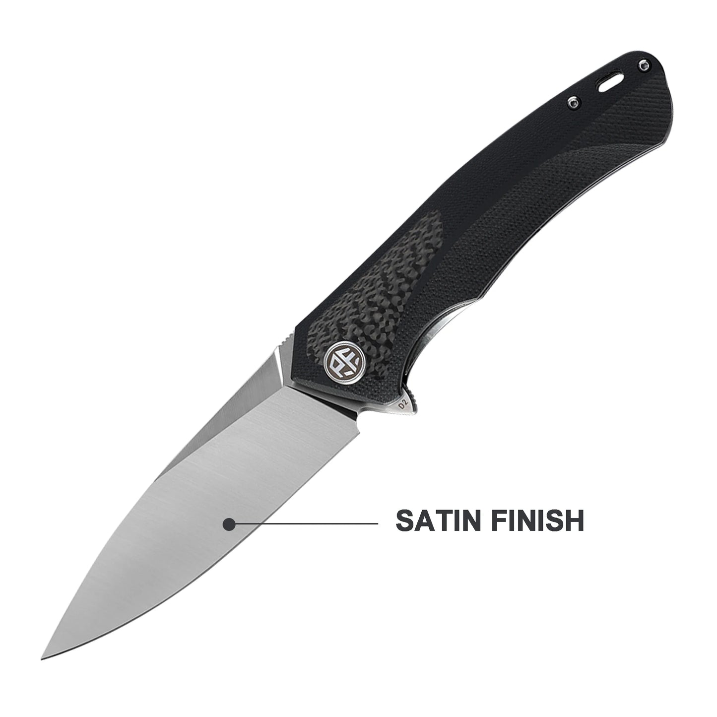 Petrified Fish PF838CS D2 Steel Blade Folding Knife G10+Carbon Fiber Handle Outdoor Camping Hunting EDC Pocket Tool