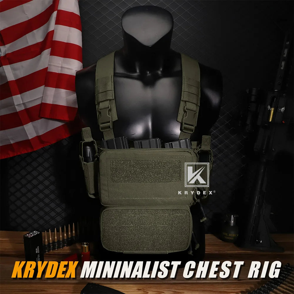 Krydex D3CR Tactical Chest Rig Ranger Green Mag Pouch
