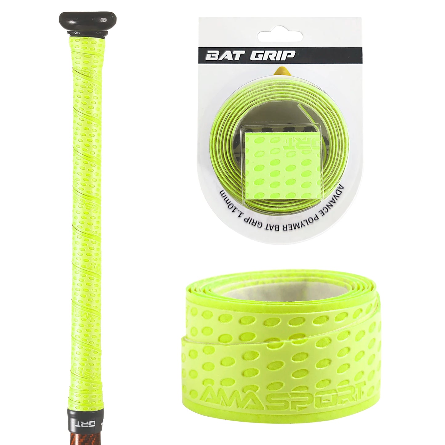 AMASPORT Anti-Slip Overgrip Softball Baseball Bat Grip Tapes Pink Sweatband