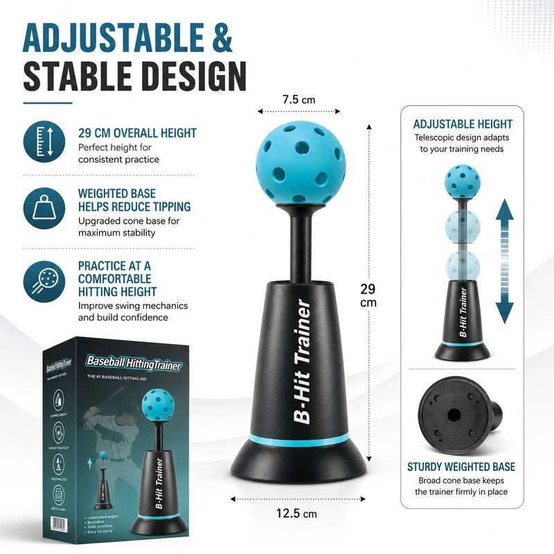 Baseball Hitting Ball Machine T-ball Batting Practice Tool Portable Backyard Training Equipment For Beginner Skill Development