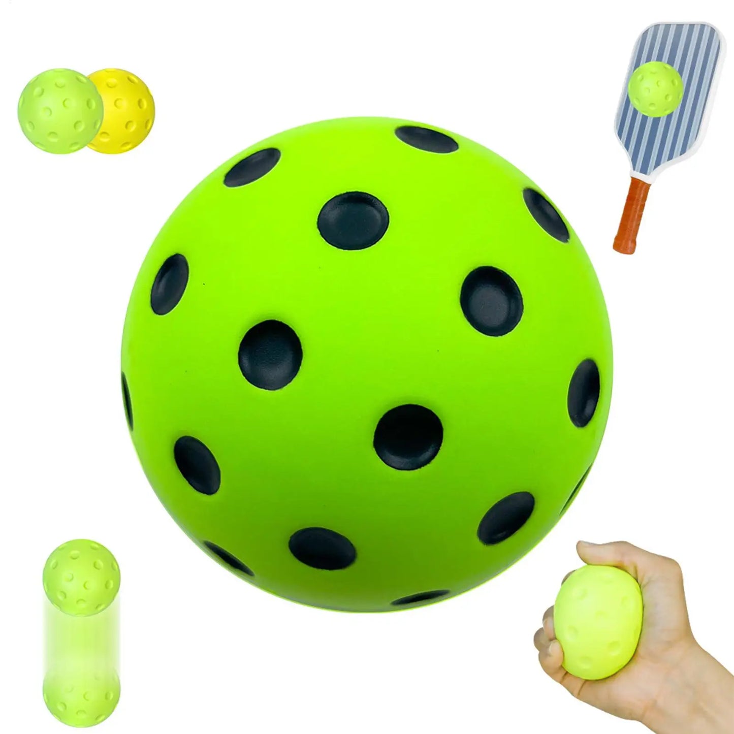 Foam Balls For Pickleball Practice Quiets Bounce Ball Pickleball Soft Safety Pickleball Accessories Ball Noiseless For Training