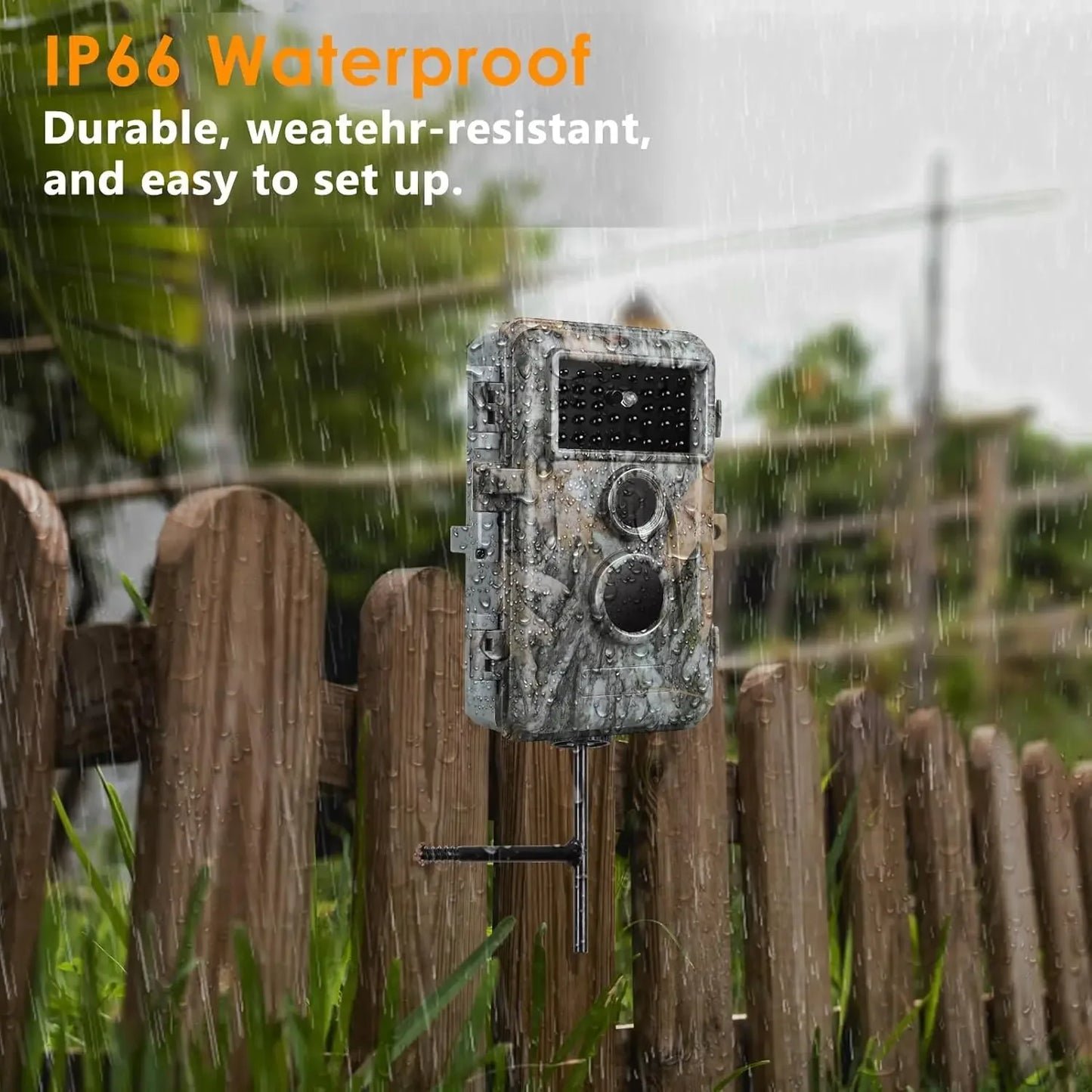 5-Pack Game & Trail Camera 32MP 1296P HD Video Night Vision Motion Activated IP66 Waterproof No Glow for Outdoor Wild