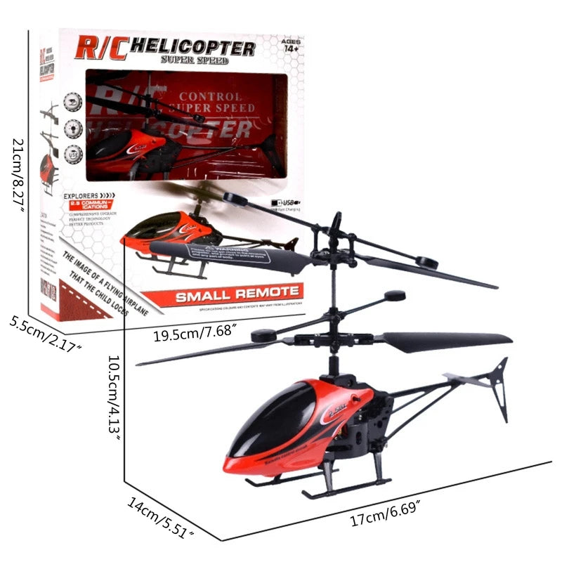 RC Helicopter Drone with Light Electric Flying Toy Radio Remote Control Aircraft Indoor Outdoor Game Model Gift Toy
