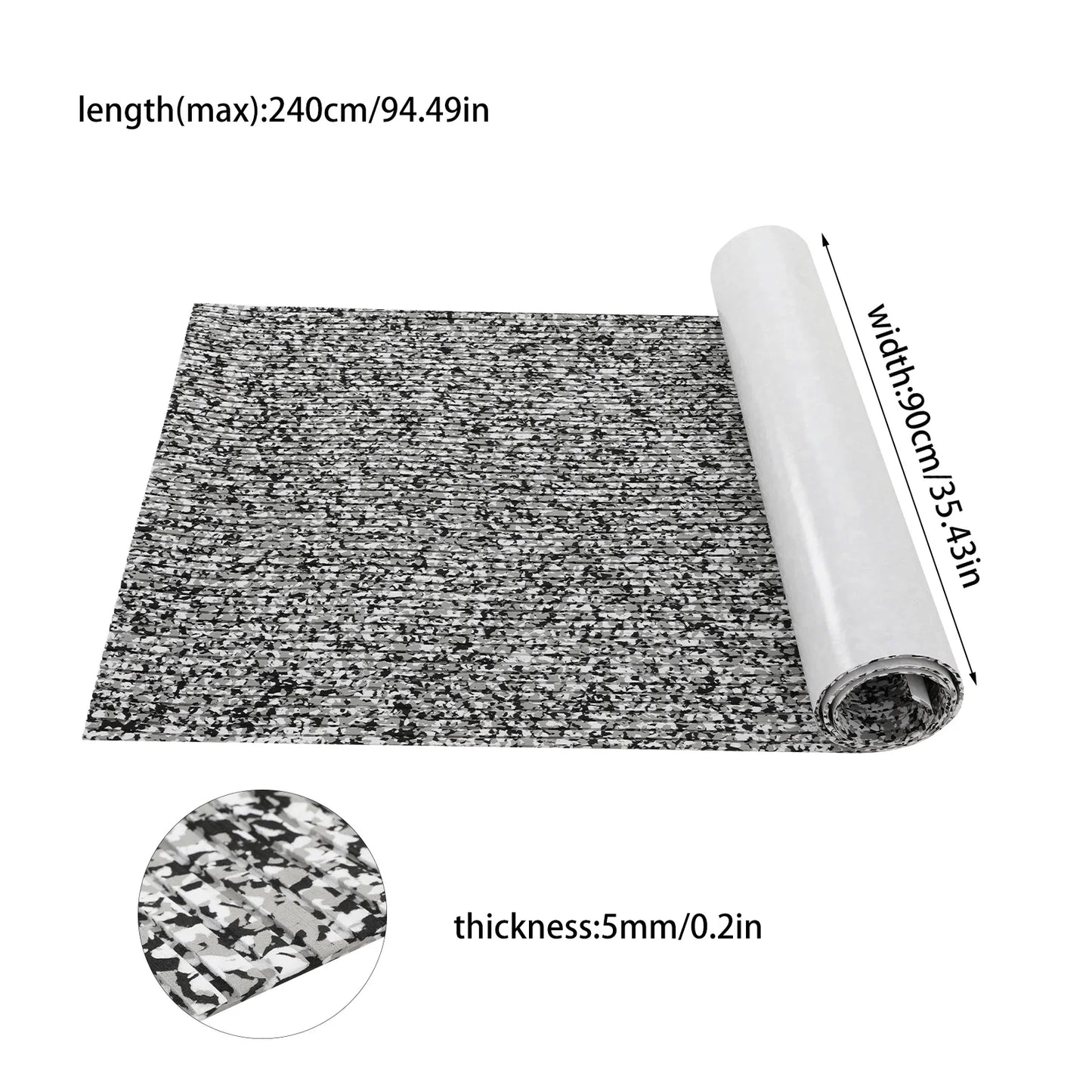 Camouflage EVA Boat Mat 240x90cm Non Slip Self Adhesive