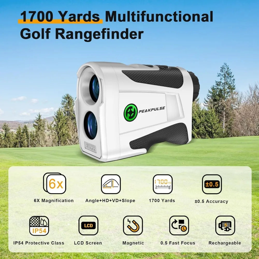 Golf Rangefinder 1700 Yards Rechargeable 6x Magnification
