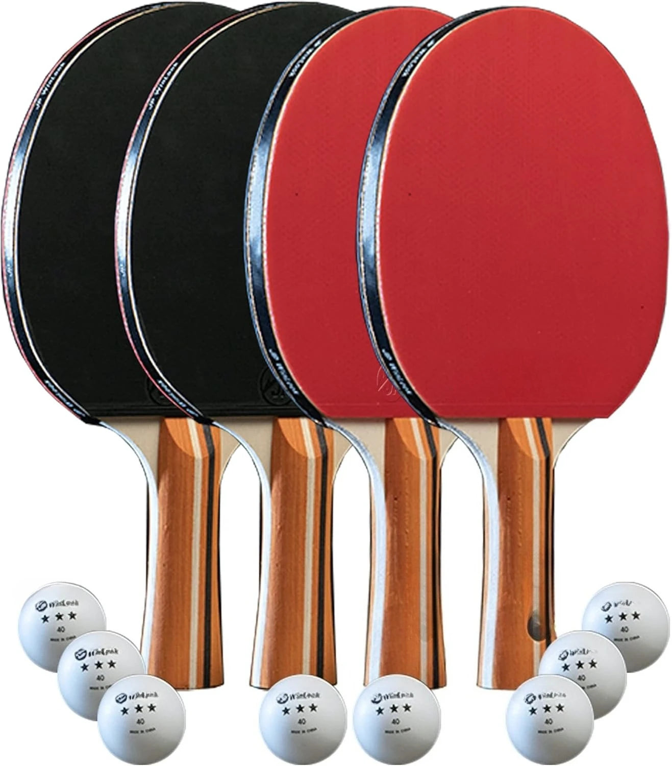 Ping Pong Paddles Sets - Portable Table Tennis Paddle Set with Ping Pong Paddles Professional Case & Ping Pong Balls