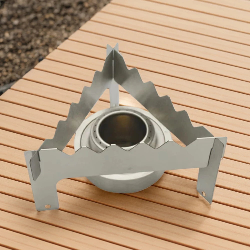 Ultralight Folding Outdoor Portable Burner Stand Holder Support Stand Alcohol Stove Holder for Outdoor Camping Hiking Picnic