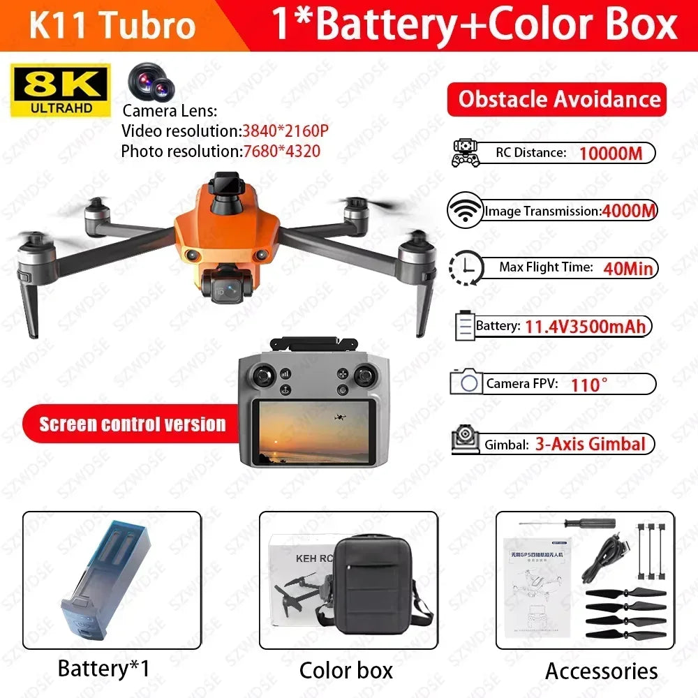 Cole K11 Turbo Drone Aerial 8K HD Dual Camera With Airdrop