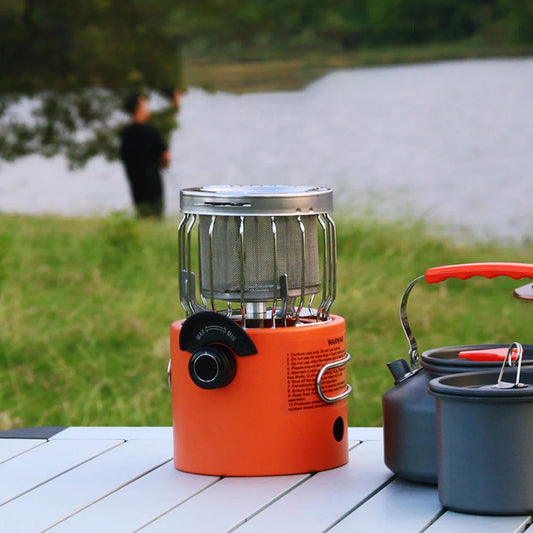 2 In 1 Camping Stove Portable 2000W Gas Tent Heater