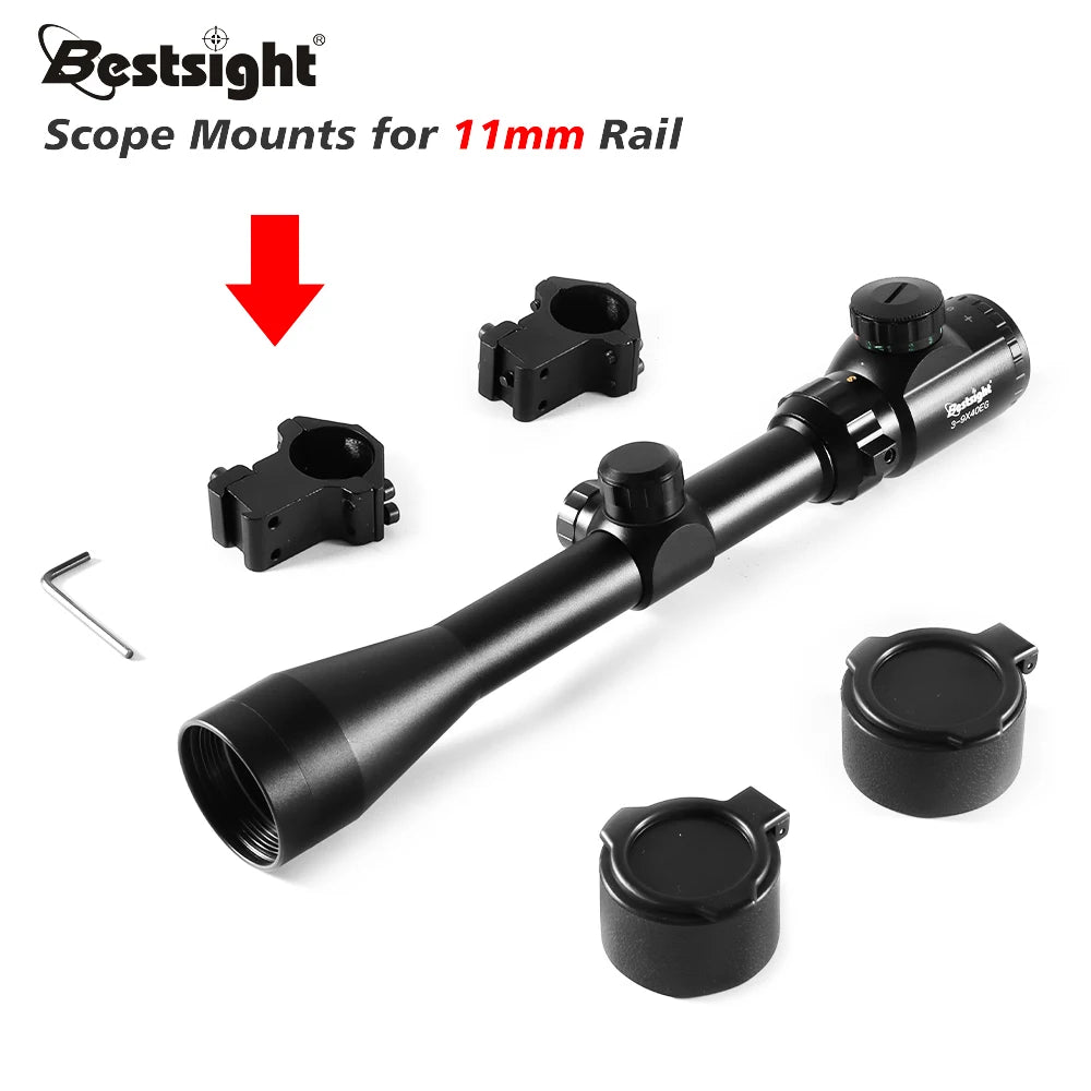 Riflescope 3 9x40 Red Green Illuminated Mil Dot With Mounts