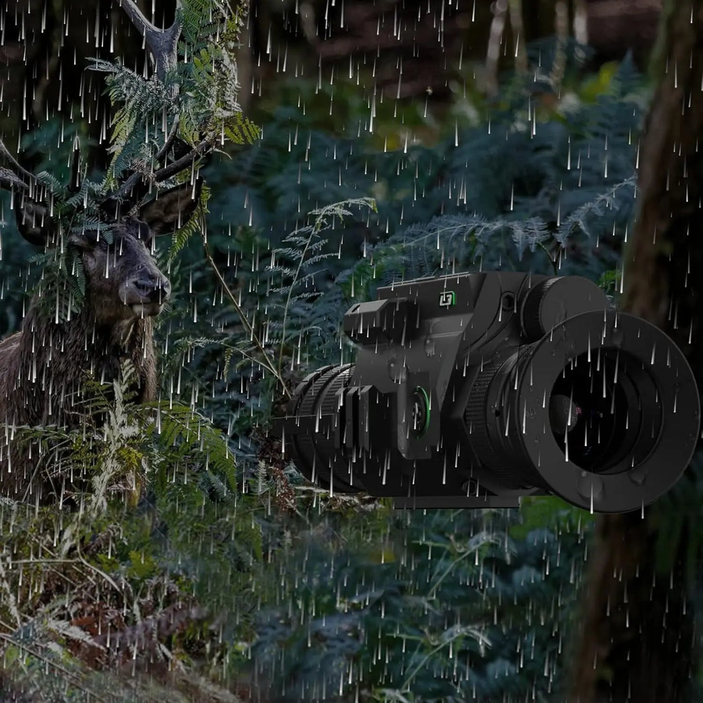 Day&Night Vision Rifle Scope, HD Digital Night Vision Hunting Riflescope Monocular with WiFi, Gyroscope&E-Compass,