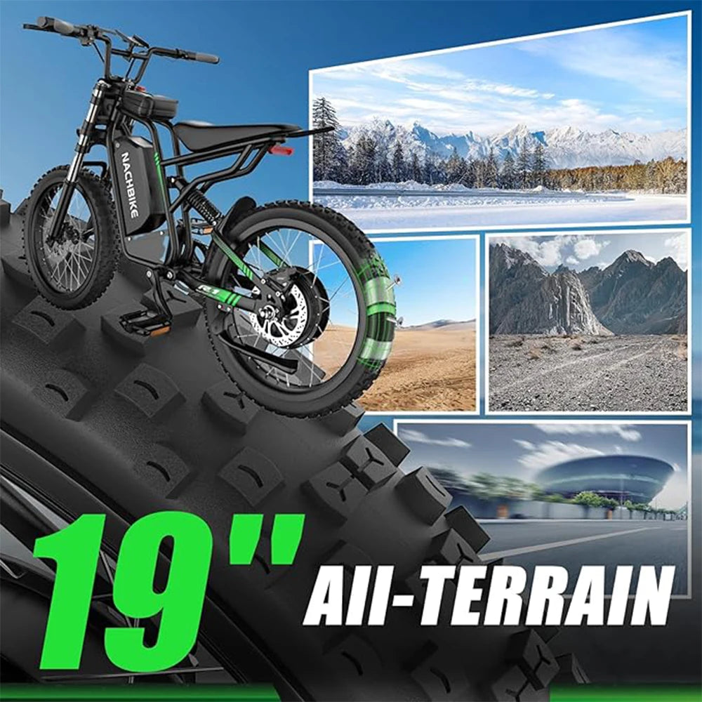 6000W Electric Dirt Bike 60V 25Ah Battery Dual Hydraulic Brakes