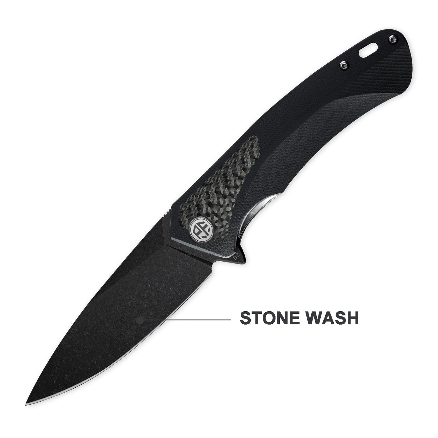 Petrified Fish PF838CS D2 Steel Blade Folding Knife G10+Carbon Fiber Handle Outdoor Camping Hunting EDC Pocket Tool