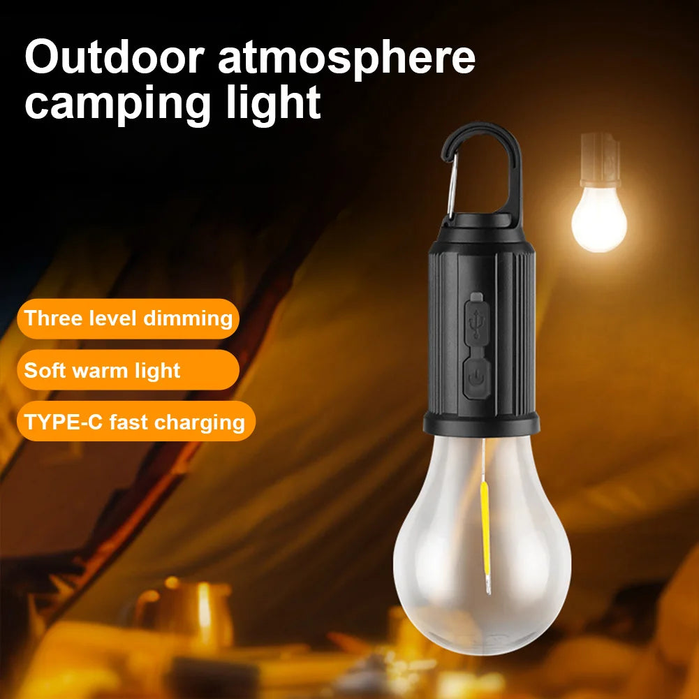 Solar Powered LED Lantern USB Charging Camping Light
