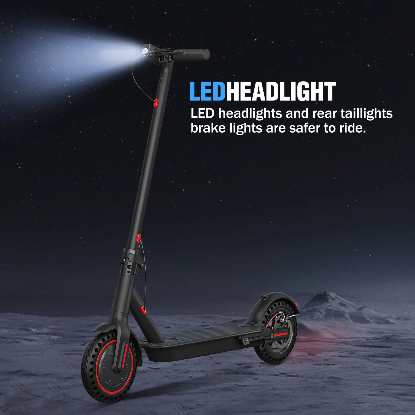350W Foldable Electric Scooter for Adults Teens,Explosion-proof Tires,Dual Brake System,Lightweight APP Support E-scooter