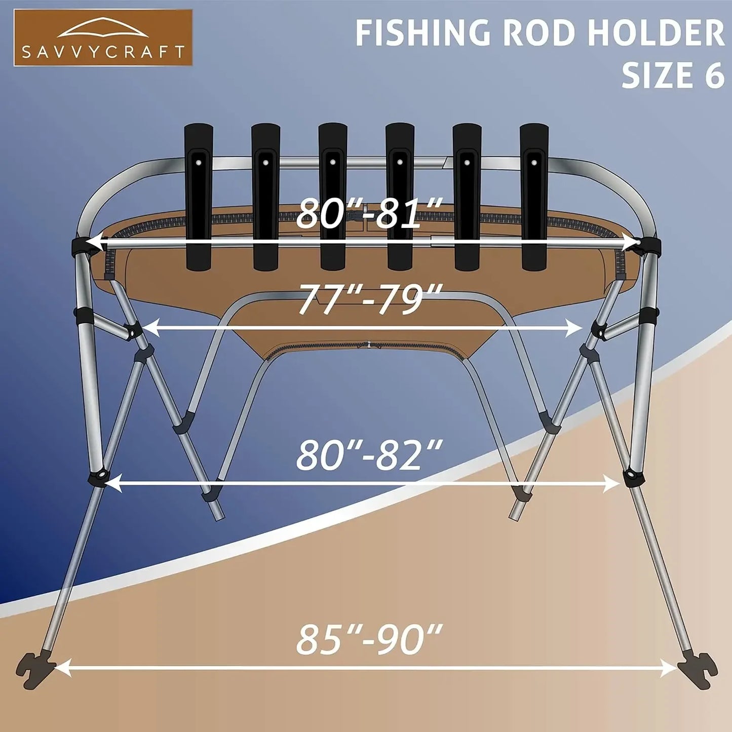 Top Fishing Rod Holder Rack Rocket Launcher Fits 1 Bimini