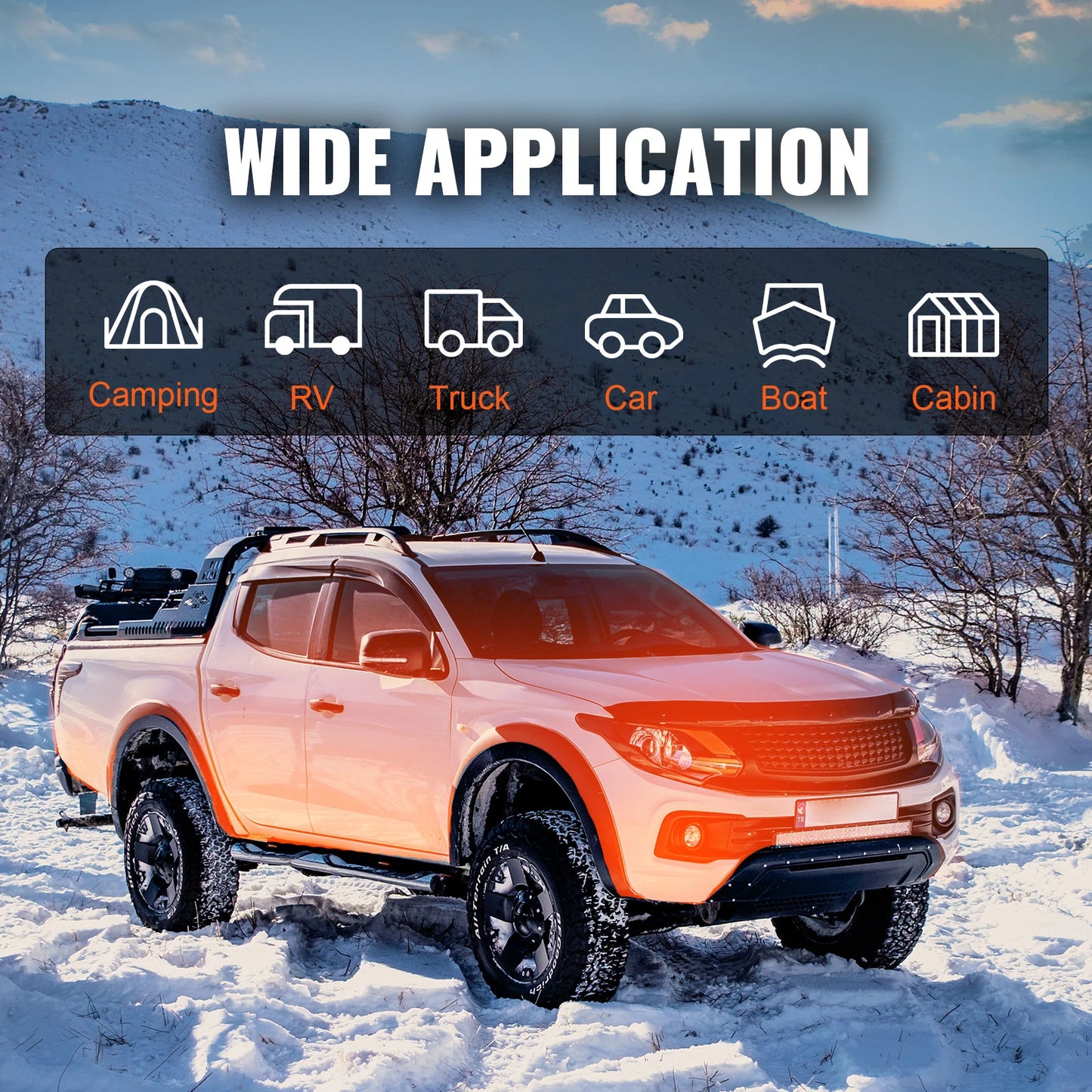 SucceBuy 8KW Diesel Air Heater Bluetooth LCD Parking Heater