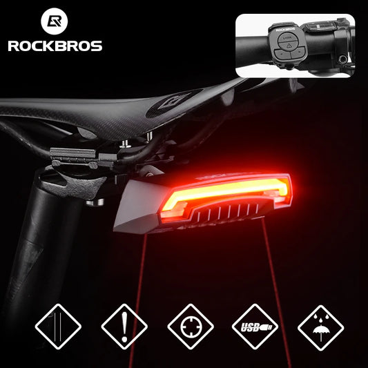 Rockbros USB Rechargeable Bike Tail Light Waterproof MTB