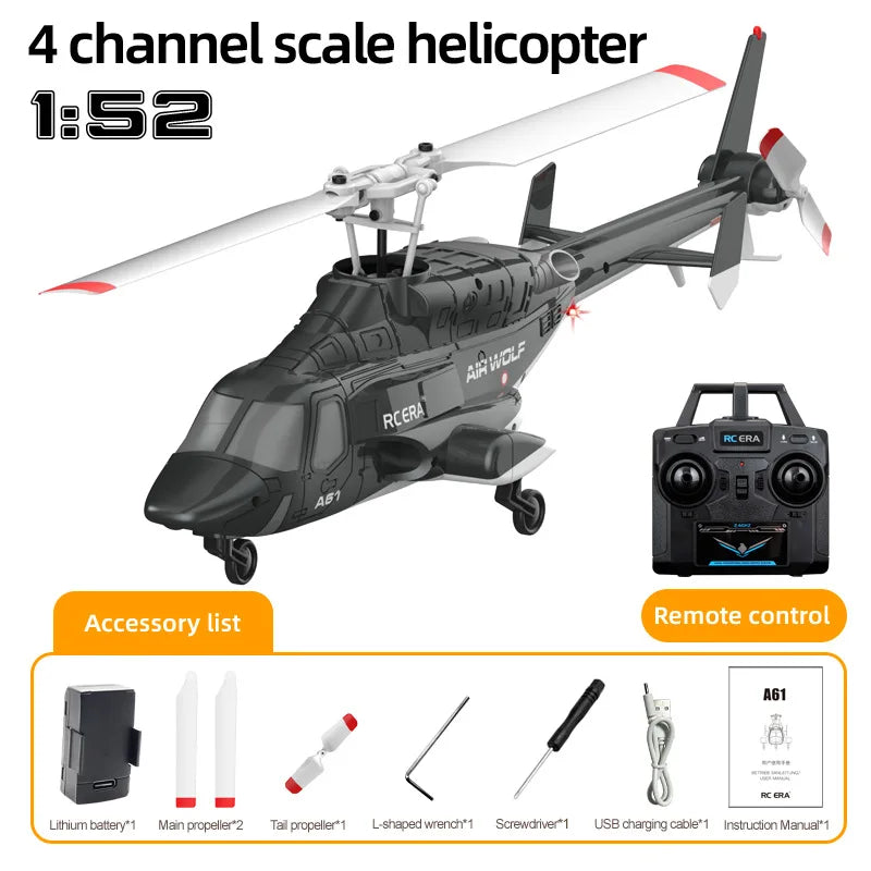 1: 52 RC ERA A61 airplane model helicopter air pressure constant altitude optical flow positioning remote control airplane gift