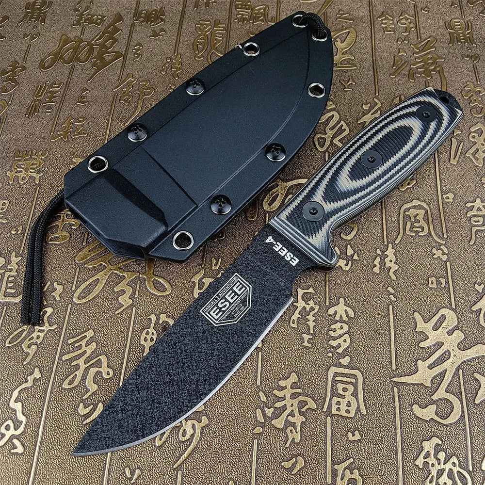 ESEE-4 Multifunctional Outdoor Camping Hunting Fixed Knife with Kydex Sheath G10 Handles S35VN Wild Survival Knife EDC Tools