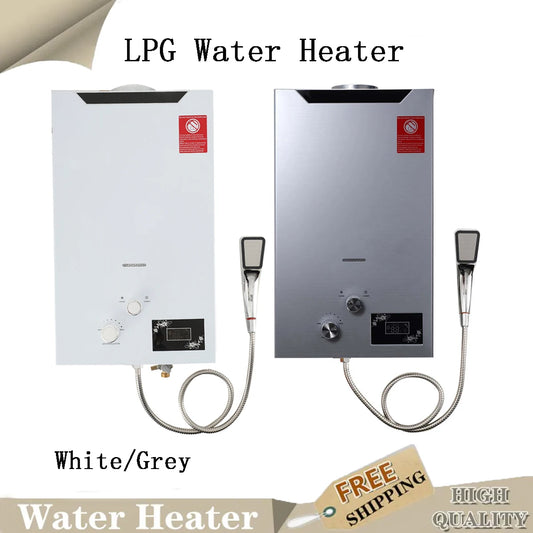 LPG Tankless Water Heater 20L 40KW Camping Shower Head Kit