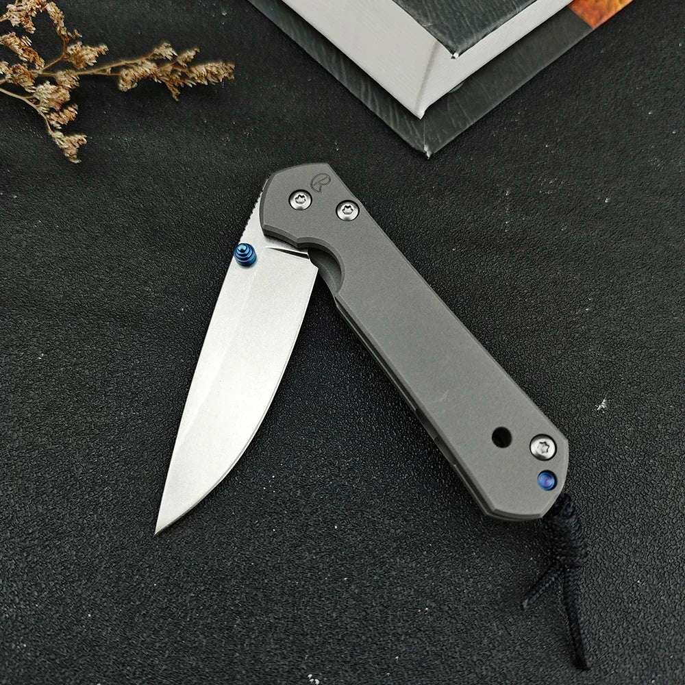 Chris Reeve D2 Folding Pocket Knife Titanium Alloy Handle