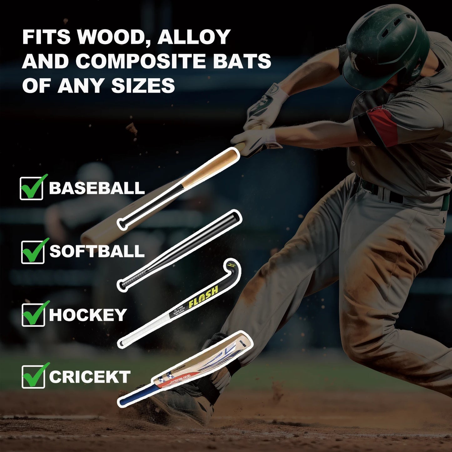 1.1mm Bat Grip Tape for Baseball & Softball – Non-Slip Baseball Bat Grip Tape for Pro-Level Performance