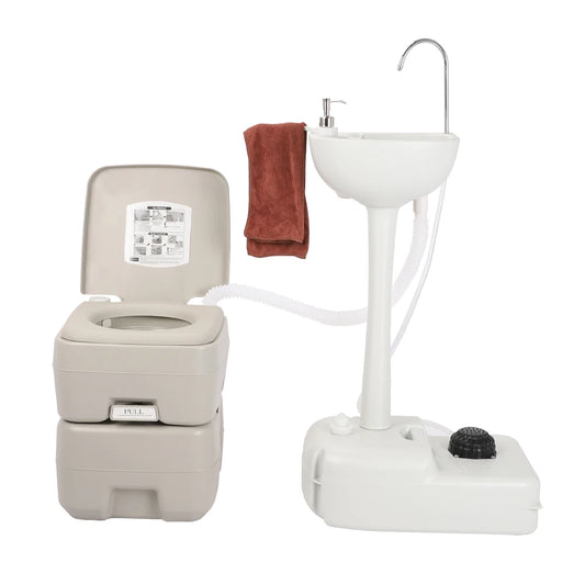 Outdoor Portable Camping Sink With Toilet And Water Tank