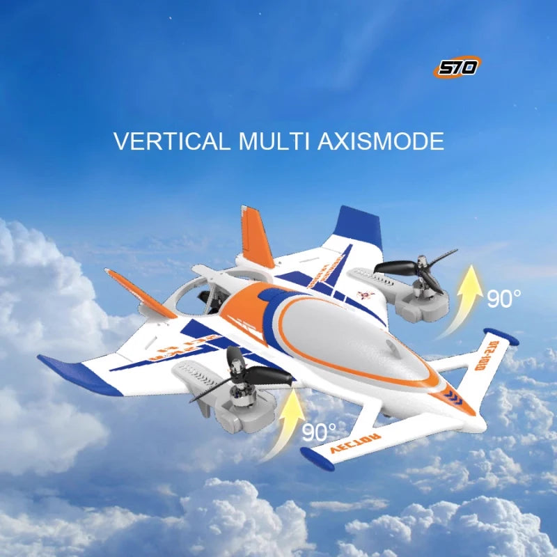 Aircraft QIDI570 RC Plane 8CH Brushless Remote control airplane Fixed Wing Electric Flying Glider 3D/6G RC Helicopters
