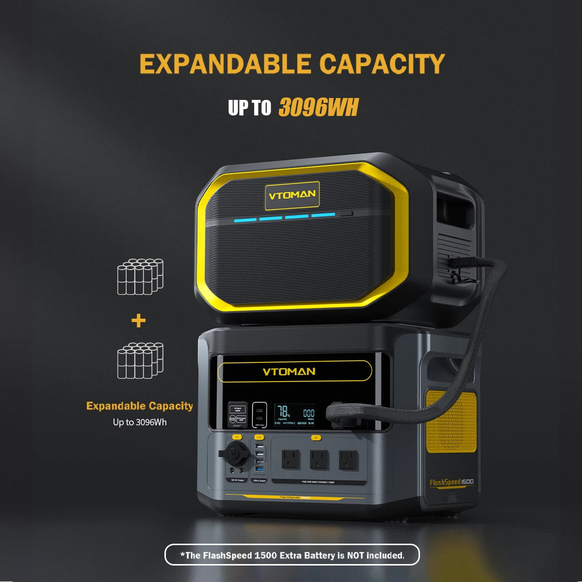 VTOMAN FlashSpeed 1500 Portable Power Station 1548Wh LiFePO4