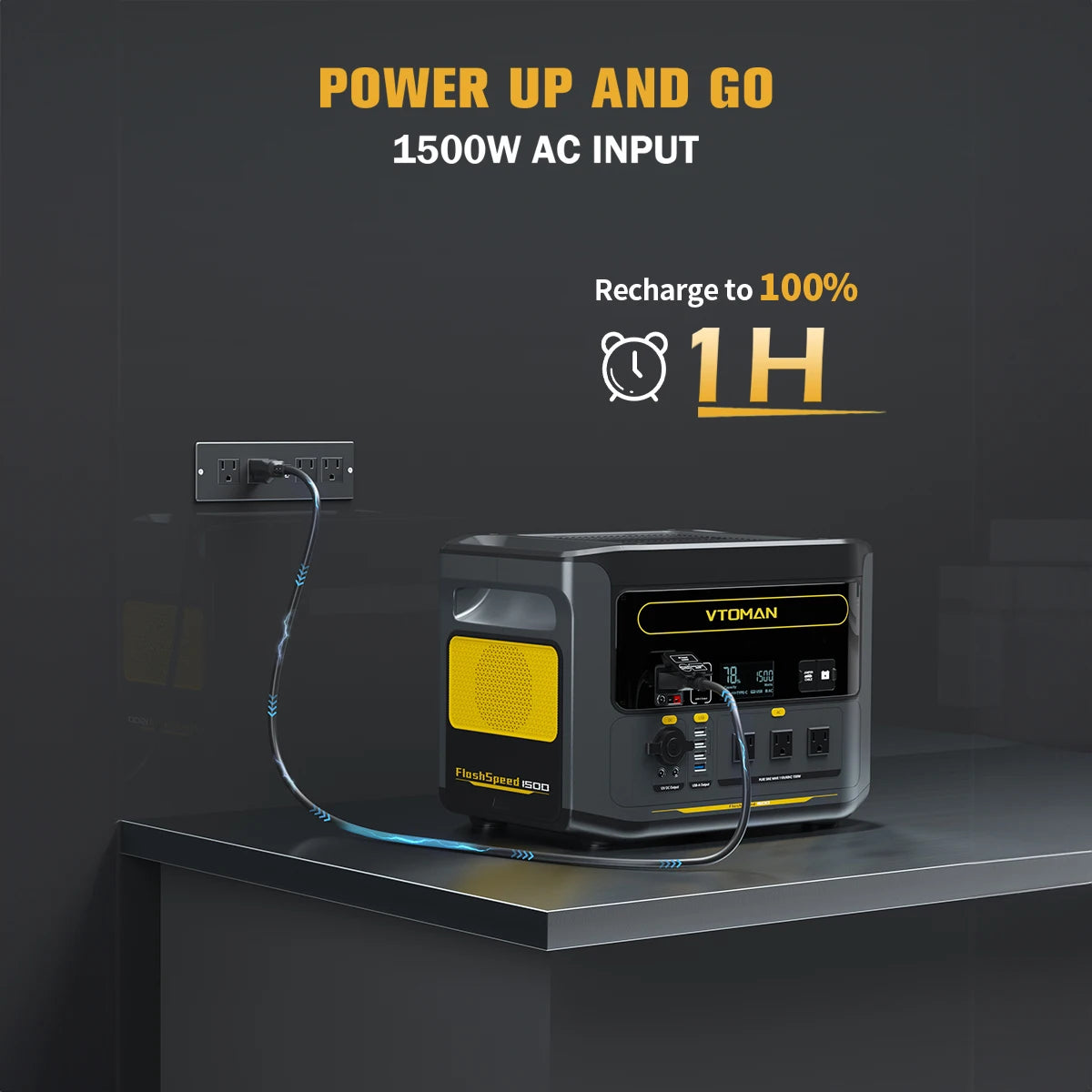 VTOMAN FlashSpeed 1500 Portable Power Station 1548Wh LiFePO4
