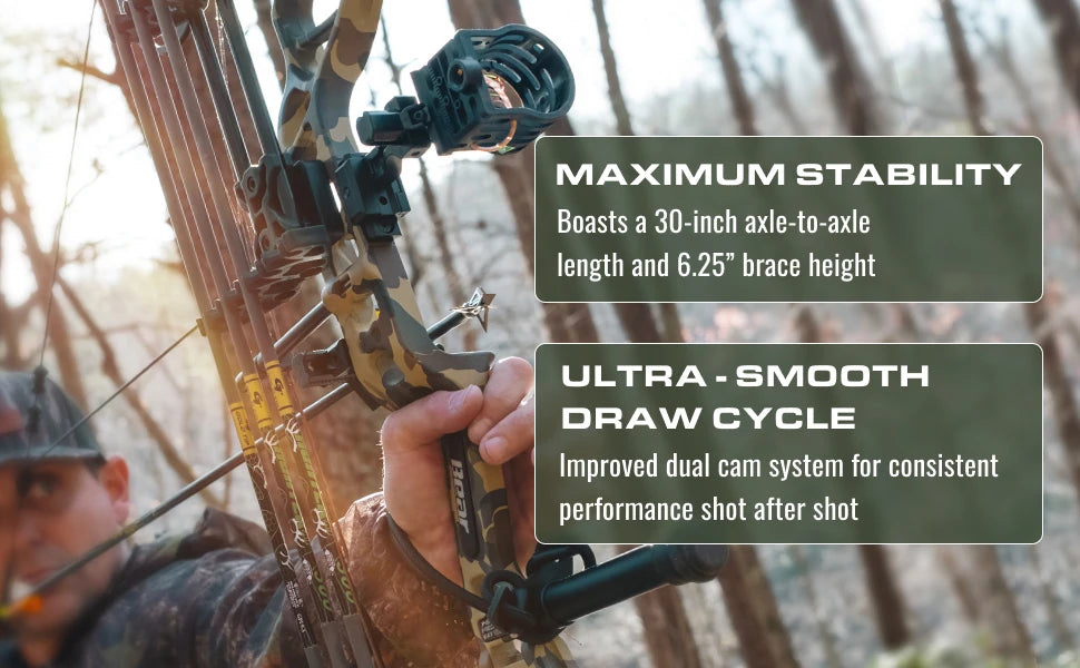 Bundle Compound Archery Bow 70lb Draw Weight For Target Shooting