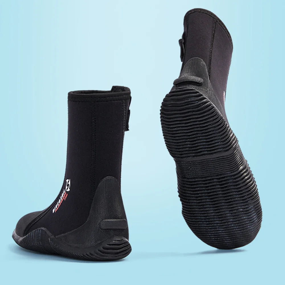 5mm Neoprene Diving Boots Wetsuit Boots Lightweight Surfing Diving Boots Diving Warm Patch Elasticity Surfing Boots Diving Tools